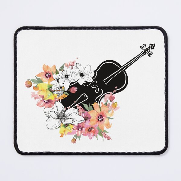 Item preview, cello with flowers designed and sold by piesdesignart.