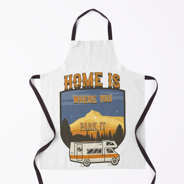 Item preview, Home is where you park it, RV Camping Life vintage funny quote, funny retro RV camping designed and sold by HomeCoquette.