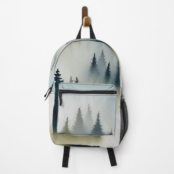 Item preview, Pine Tree watercolor landscape 7 designed and sold by Red Witch Art.
