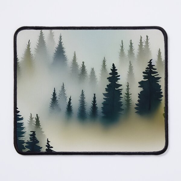 Item preview, Pine Tree watercolor landscape 7 designed and sold by Red Witch Art.