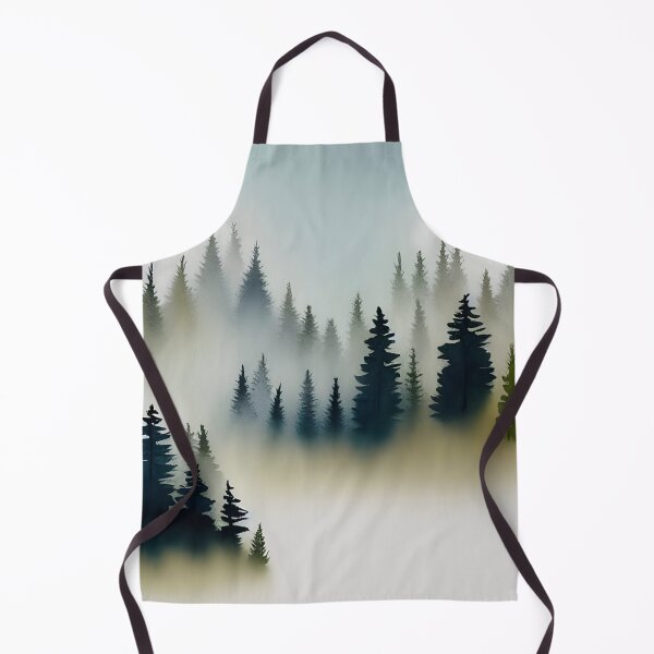 Item preview, Pine Tree watercolor landscape 7 designed and sold by Red Witch Art.