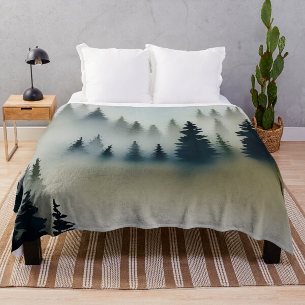 Item preview, Pine Tree watercolor landscape 7 designed and sold by Red Witch Art.