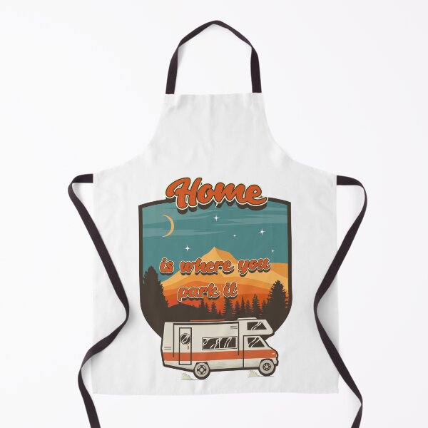 Item preview, Home is where you park it, RV Camping Life vintage funny quote, funny retro RV camping designed and sold by HomeCoquette.