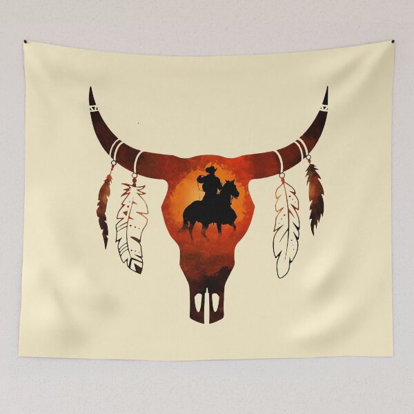 Item preview, Cowboy and bull skull designed and sold by Selfion.