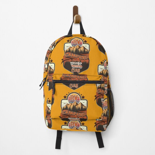 Item preview, RV Camping Club vintage funny , retro landscape RV camping designed and sold by HomeCoquette.