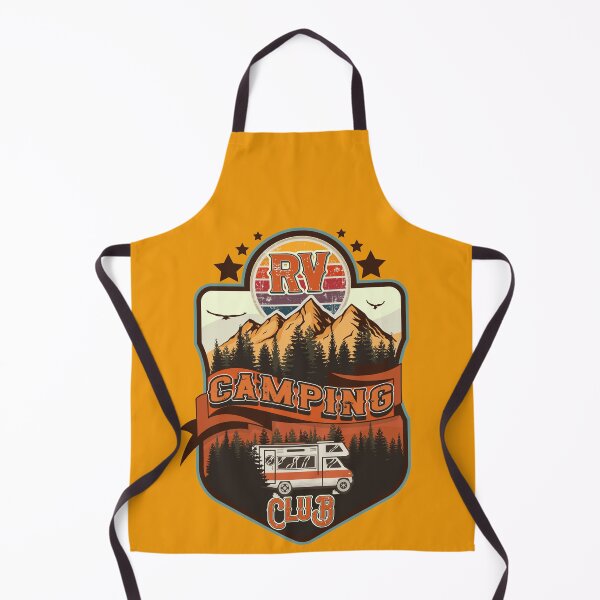 Item preview, RV Camping Club vintage divertido, paisaje retro RV camping designed and sold by HomeCoquette.