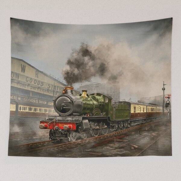 Item preview,  GWR "County of Carnarvon" No.3823 leaving Paddington designed and sold by Rasendyll.