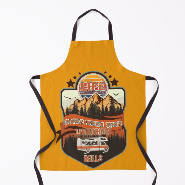 Item preview, Life rocks when your livingroom rolls, RV Camping Club vintage funny , retro landscape RV camping designed and sold by HomeCoquette.