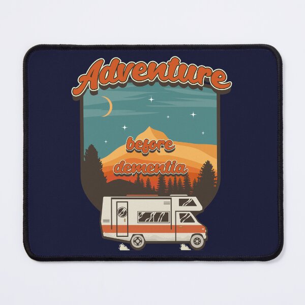 Item preview, Adventure before dementia, RV Camping Life vintage funny quote, funny retro RV camping designed and sold by HomeCoquette.