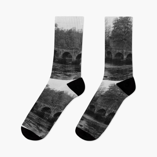 Item preview, Castle Bridge Buncrana Donegal Ireland Black and white designed and sold by eddiebarronshop.