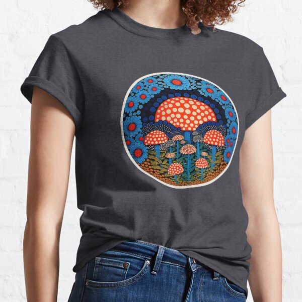 Item preview, Red Mushrooms and Blue Flowers, Polka Dot, Kusama designed and sold by Artefact3000.