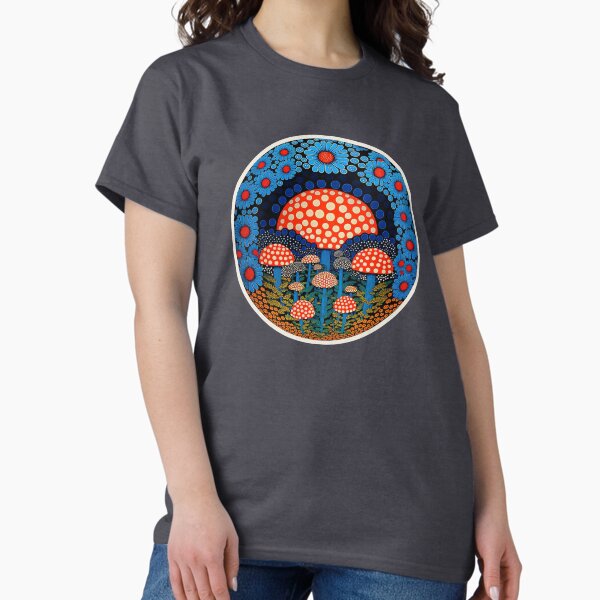 Item preview, Red Mushrooms and Blue Flowers, Polka Dot, Kusama designed and sold by Artefact3000.