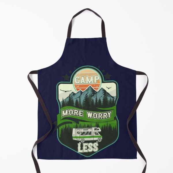 Item preview, Camp more worry less, RV Camping Club vintage funny , retro landscape RV camping designed and sold by HomeCoquette.