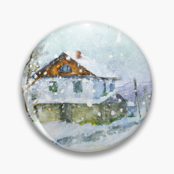 Item preview, Snowy Day Enid | Watercolor Painting designed and sold by Color-Me-Blue.