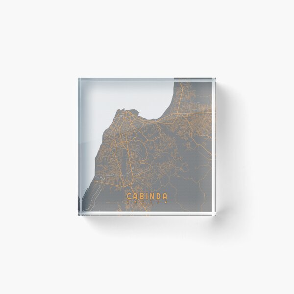 Item preview, Cabinda City Map of Angola - Bauhaus designed and sold by deMAP.