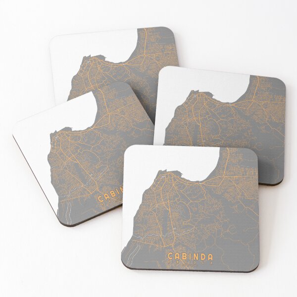Item preview, Cabinda City Map of Angola - Bauhaus designed and sold by deMAP.
