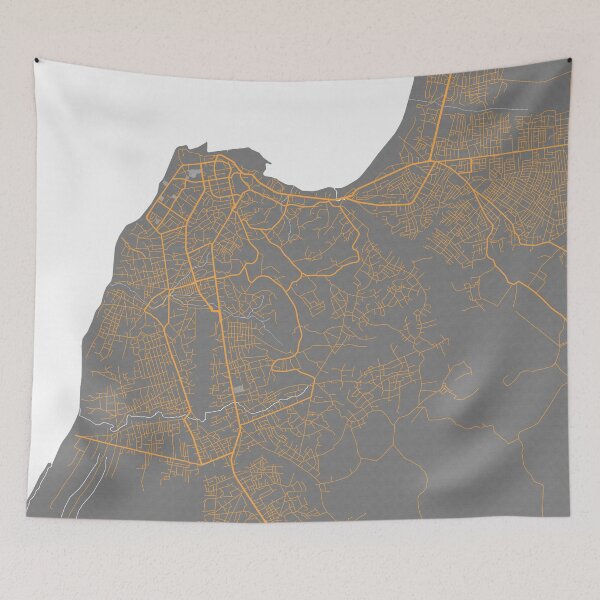 Item preview, Cabinda City Map of Angola - Bauhaus designed and sold by deMAP.