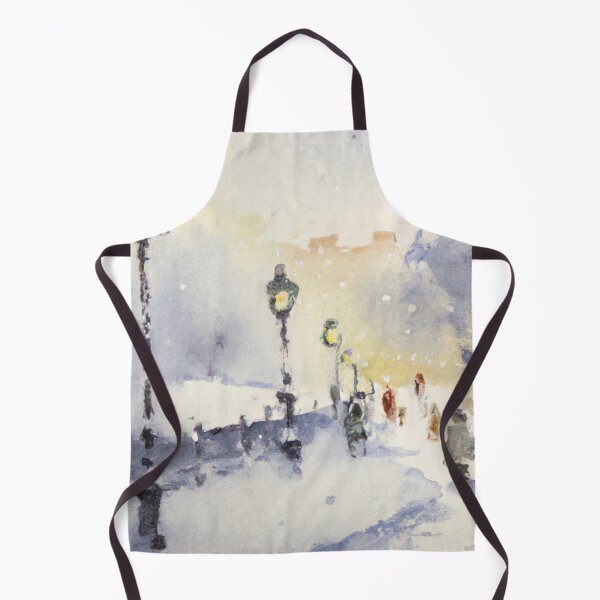 Item preview, Snowy Day Enid | Watercolor Painting designed and sold by Color-Me-Blue.