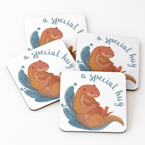 Item preview, A Special Hug - Cute Otter Family designed and sold by CreativNode.
