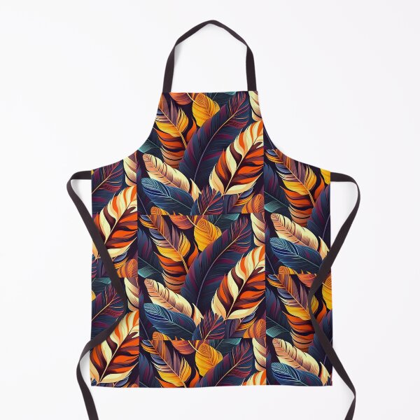 Item preview, Wild colourful pattern digital art based on birds' plumage feathering inspiration blue yellow orange palette designed and sold by VISO-art.