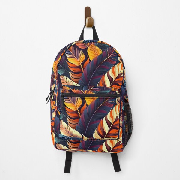 Item preview, Wild colourful pattern digital art based on birds' plumage feathering inspiration blue yellow orange palette designed and sold by VISO-art.