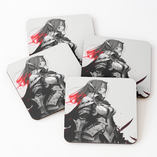 Item preview, Anime woman with black and red hair and armor. designed and sold by OpenmindARTWORK.