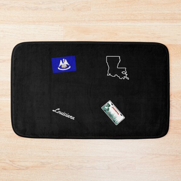 Item preview, Louisiana DMV License Plate State Outline and Flag Pattern  designed and sold by Dude  Stuff.
