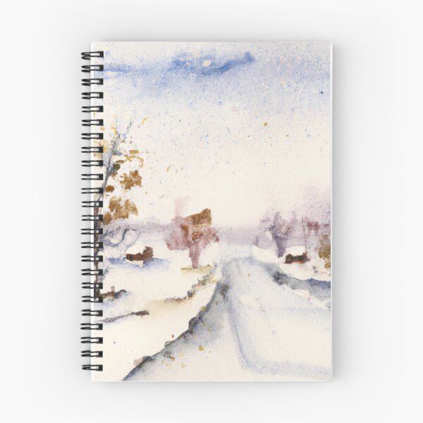 Item preview, Snowy Day Enid | Watercolor Painting designed and sold by Color-Me-Blue.