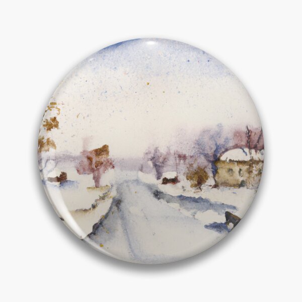 Item preview, Snowy Day Enid | Watercolor Painting designed and sold by Color-Me-Blue.