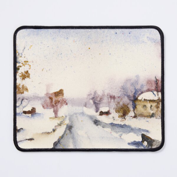 Item preview, Snowy Day Enid | Watercolor Painting designed and sold by Color-Me-Blue.