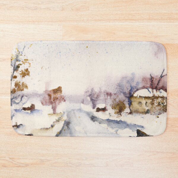 Item preview, Snowy Day Enid | Watercolor Painting designed and sold by Color-Me-Blue.