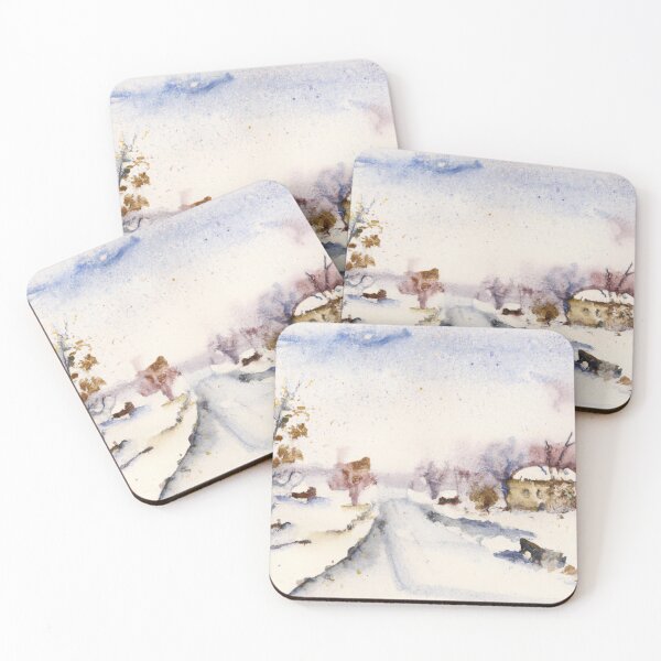Item preview, Snowy Day Enid | Watercolor Painting designed and sold by Color-Me-Blue.