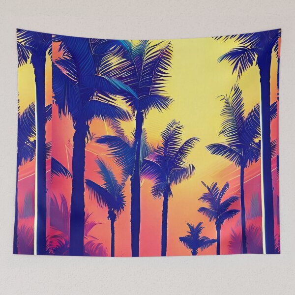 Item preview, Exotic jungle palm trees sunset designed and sold by Ascooepics.