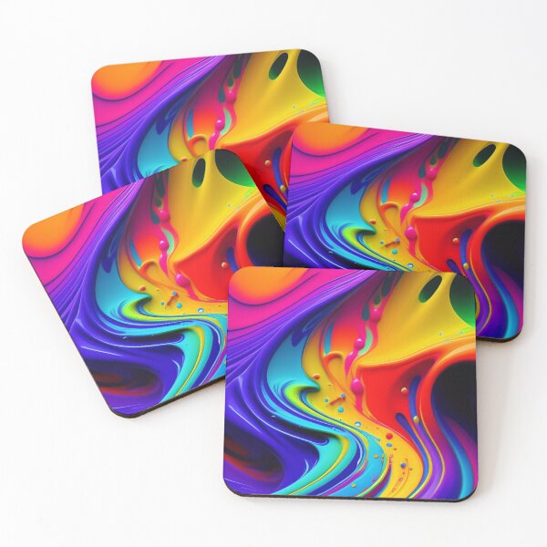 Item preview, Drip into Emotion: A Colorful Abstract Exploration Colorful abstract fluid patterns 8 designed and sold by vishalraifx.