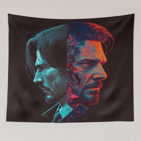 Item preview, jhon wick vs solid snake designed and sold by steveykh.