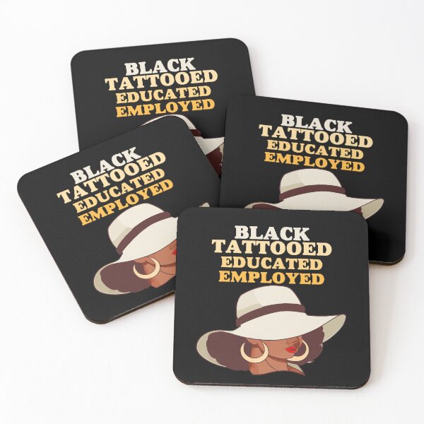 Item preview, Black Tattooed Educated Employed Black History Month African Gift designed and sold by TMelonShop.