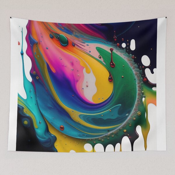 Item preview, Drip into Emotion: A Colorful Abstract Exploration Colorful abstract fluid patterns 12 designed and sold by vishalraifx.