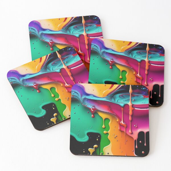Item preview, Drip into Emotion: A Colorful Abstract Exploration Colorful abstract fluid patterns 13 designed and sold by vishalraifx.