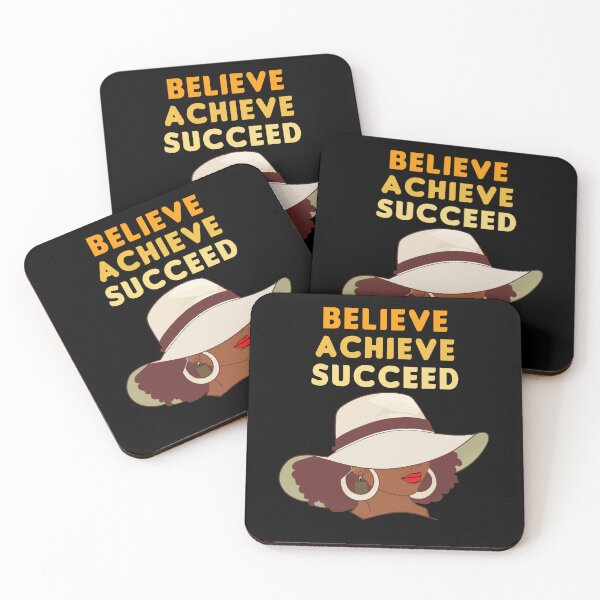 Item preview, Believe Achieve Succeed Black African American Heritage Gift designed and sold by TMelonShop.