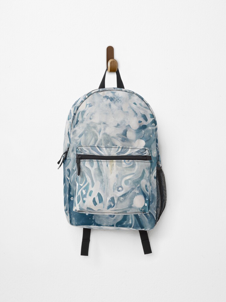 Thumbnail 1 of 3, Backpack, Abstract Ice Snowflake Pattern designed and sold by threlando.