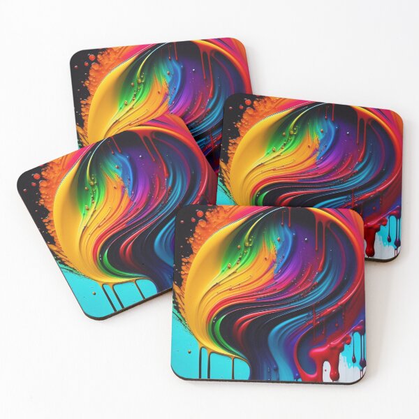 Item preview, Drip into Emotion: A Colorful Abstract Exploration Colorful abstract fluid patterns 15 designed and sold by vishalraifx.