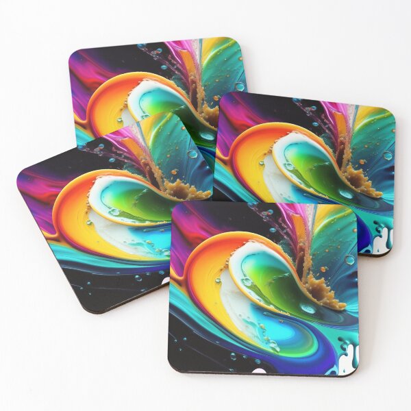 Item preview, Drip into Emotion: A Colorful Abstract Exploration Colorful abstract fluid patterns 16 designed and sold by vishalraifx.