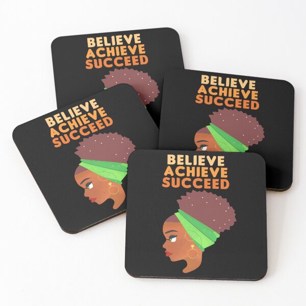 Item preview, Believe Achieve Succeed African American Culture Black Month Gift designed and sold by TMelonShop.