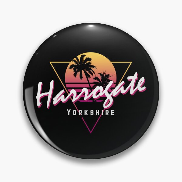 Item preview, Funny 80s Retro Sunset 'Harrogate' Yorkshire designed and sold by dinosareforever.