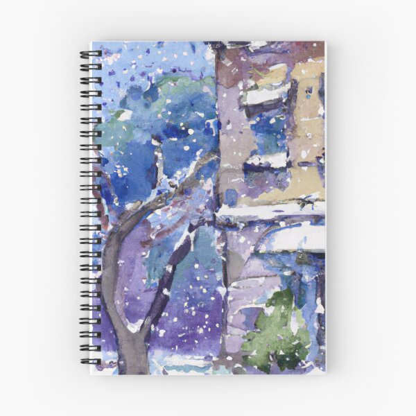 Item preview, Snowy Day Enid | Watercolor Painting designed and sold by Color-Me-Blue.