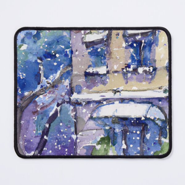 Item preview, Snowy Day Enid | Watercolor Painting designed and sold by Color-Me-Blue.