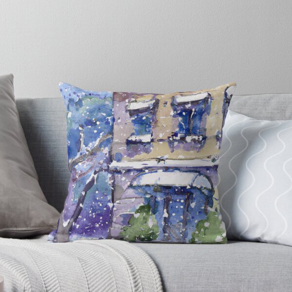 Item preview, Snowy Day Enid | Watercolor Painting designed and sold by Color-Me-Blue.