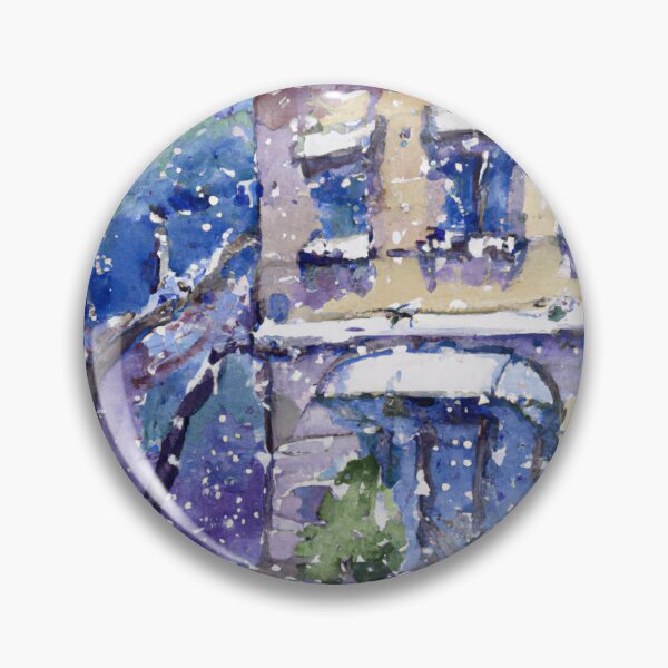 Item preview, Snowy Day Enid | Watercolor Painting designed and sold by Color-Me-Blue.
