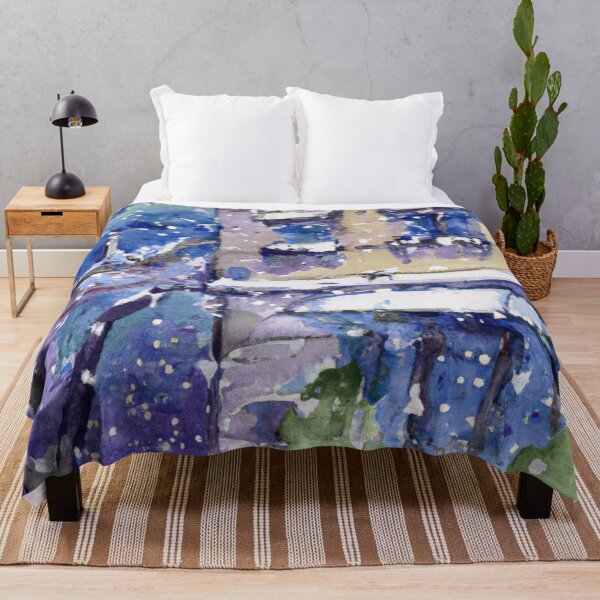 Item preview, Snowy Day Enid | Watercolor Painting designed and sold by Color-Me-Blue.