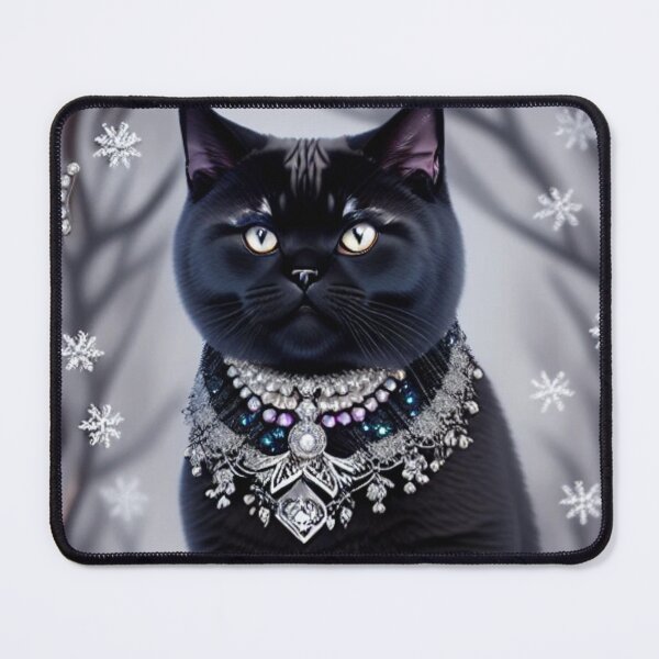 Item preview, Jeweled Black British Shorthair Cat designed and sold by Nocturne  Paws.